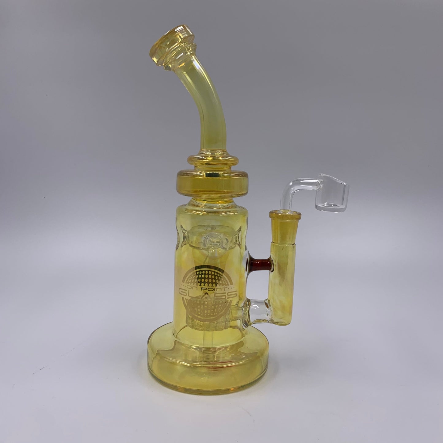 ON POINT GLASS 9.5" YELLOW FUMED COLOR