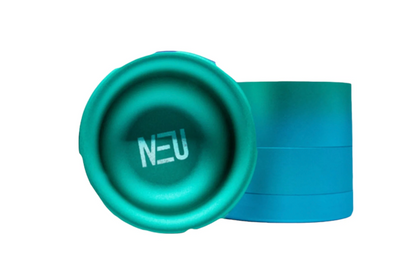 Neu Dry Herb Aluminum Grinder With Ashtray & Storage Top - 63 mm - 4 Parts