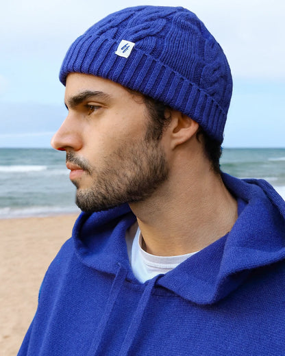 Cashmere Cable & Rib Beanie