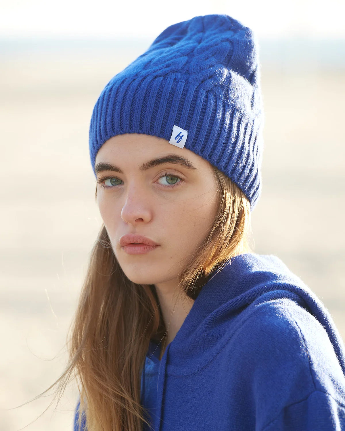 Cashmere Cable & Rib Beanie