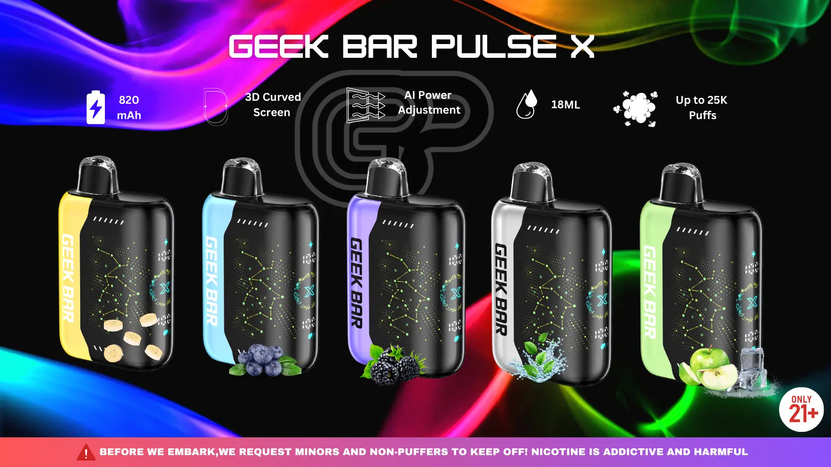 Geek Bar Pulse X Flavors